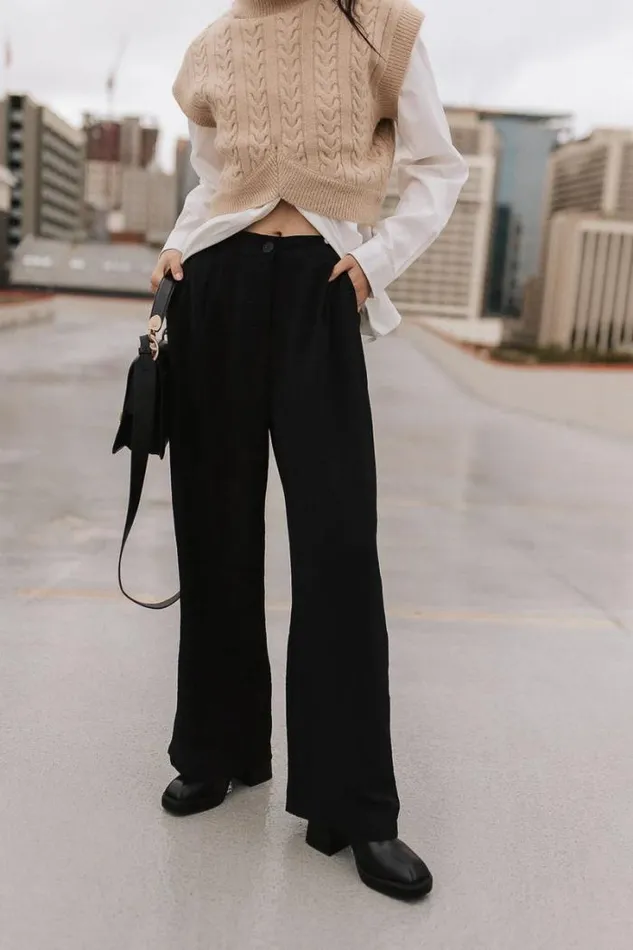 Bohme Pants Morgan Wide Leg Pants In Black Black 8211 Women