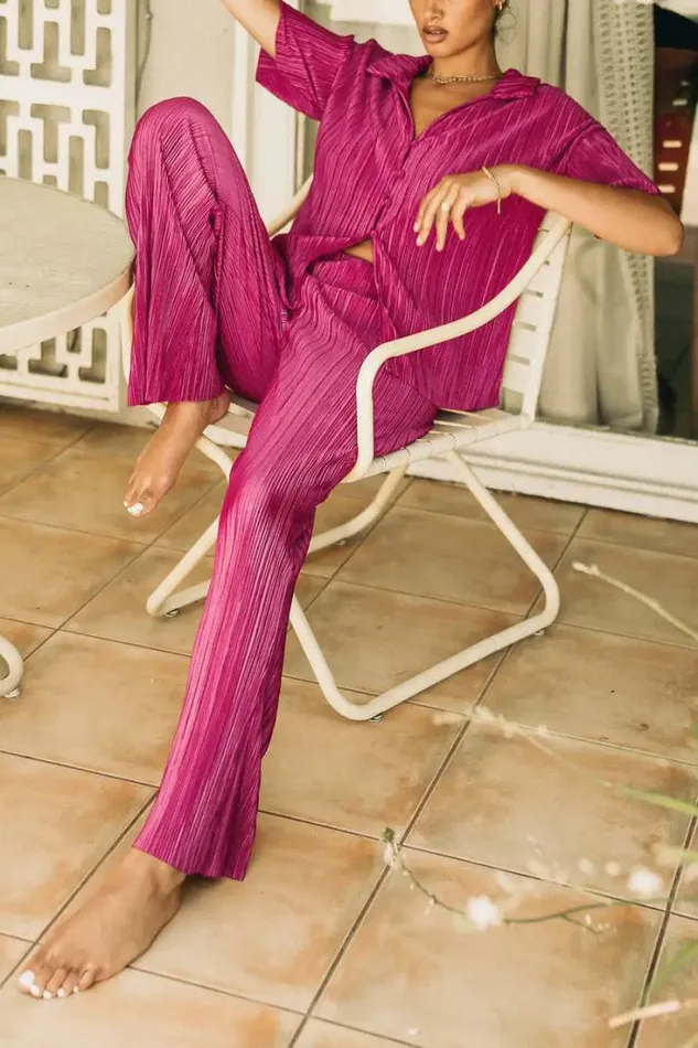 Bohme Sets Clara Ribbed Pants In Pink Pink 8211 Women Bohme Sets Clara Ribbed Pants In Pink Pink 8211 Women