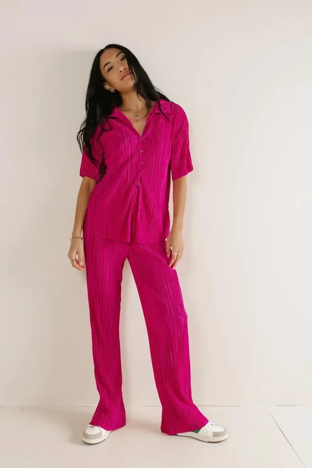 Bohme Sets Clara Ribbed Pants In Pink Pink 8211 Women Bohme Sets Clara Ribbed Pants In Pink Pink 8211 Women
