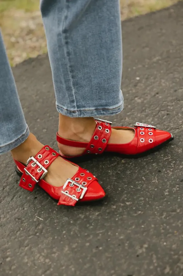 Bohme Shoes Steve Madden Graya Flats In Red Red 8211 Women