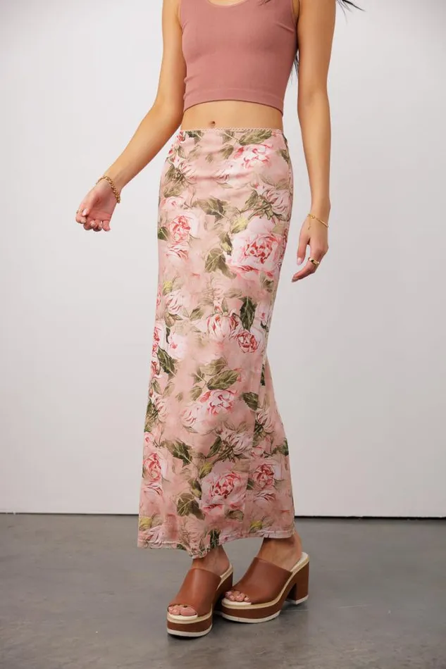 Bohme Skirts Esme Floral Skirt Pink 8211 Women Bohme Skirts Esme Floral Skirt Pink 8211 Women