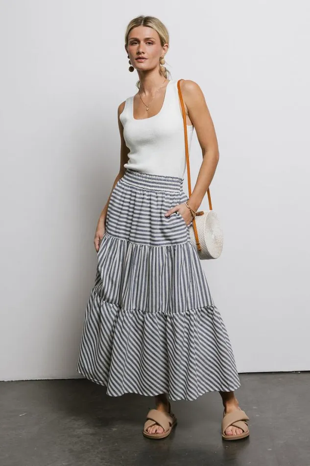 Bohme Skirts Ivy Striped Skirt Navy 8211 Women Bohme Skirts Ivy Striped Skirt Navy 8211 Women