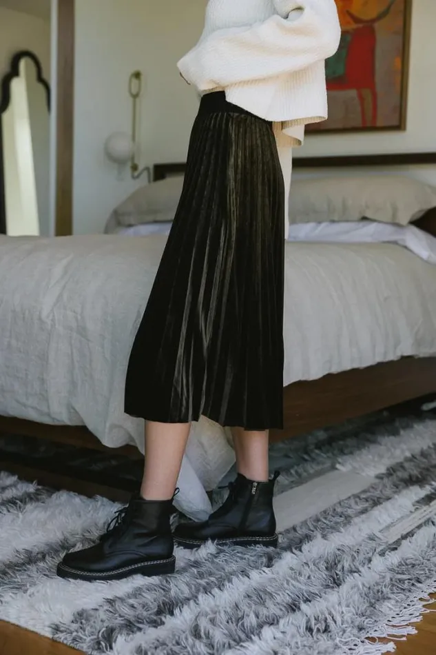 Bohme Skirts Zoe Velour Skirt In Olive Olive 8211 Women Bohme Skirts Zoe Velour Skirt In Olive Olive 8211 Women