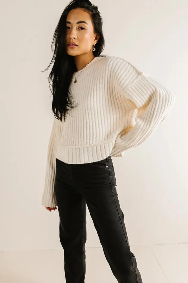 Bohme Sweaters Daniela Ribbed Sweater In Cream Cream 8211 Women