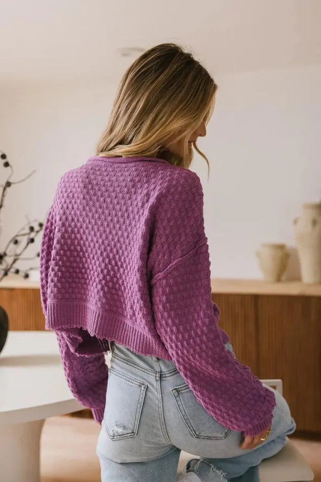 Bohme Sweaters Lauren Textured Sweater In Fuchsia 8211 FINAL SALE Fuchsia 8211 Women Bohme Sweaters Lauren Textured Sweater In Fuchsia 8211 FINAL SALE Fuchsia 8211 Women