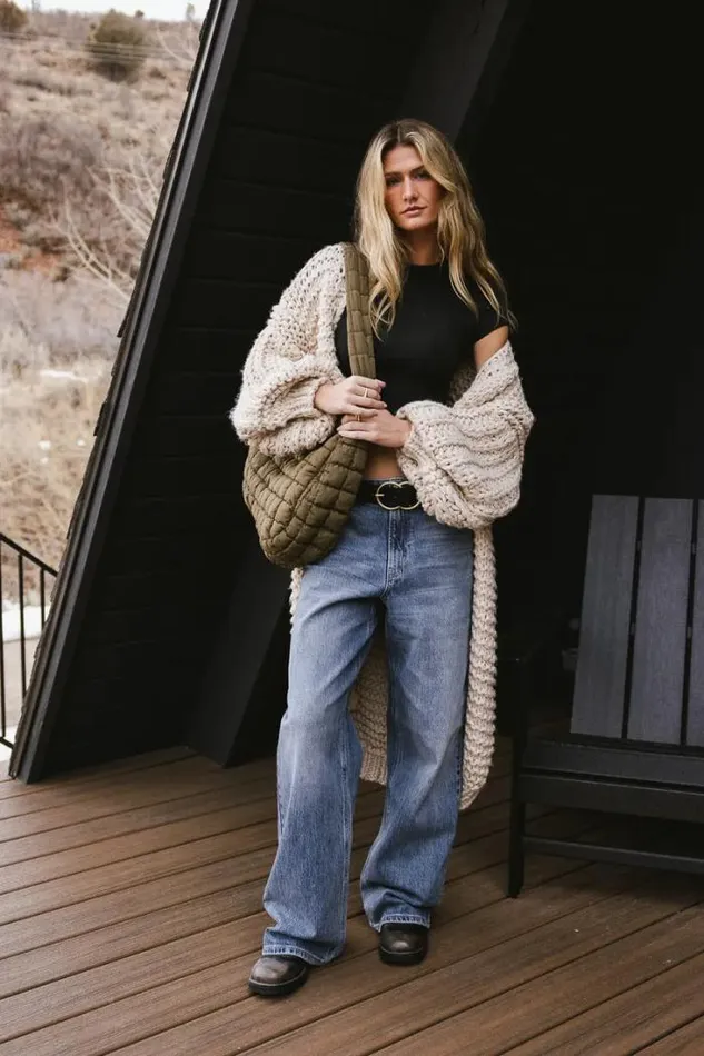 Bohme Sweaters Marlee Long Cardigan In Beige 8211 FINAL SALE Beige 8211 Women Bohme Sweaters Marlee Long Cardigan In Beige 8211 FINAL SALE Beige 8211 Women