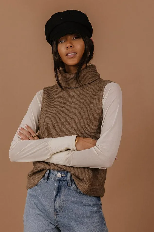 Bohme Sweaters Vero Moda River Sweater Vest In Brown 8211 FINAL SALE Brown 8211 Women