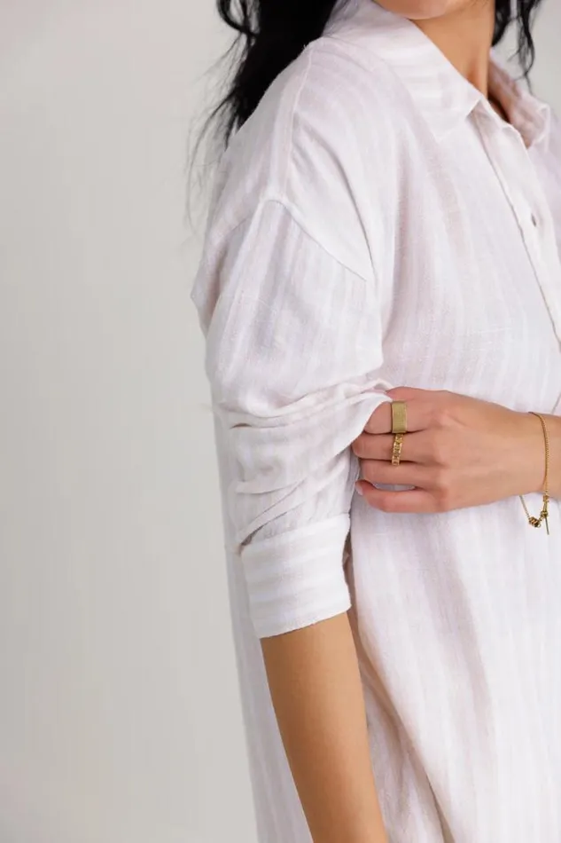 Bohme Tops Aiyanna Striped Button Up In Natural Natural 8211 Women Bohme Tops Aiyanna Striped Button Up In Natural Natural 8211 Women