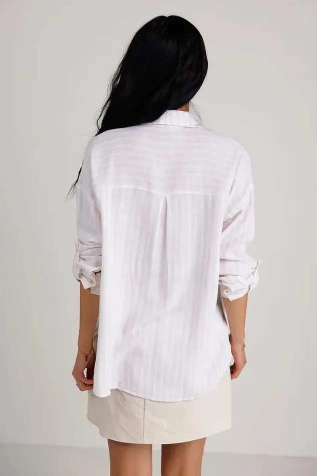 Bohme Tops Aiyanna Striped Button Up In Natural Natural 8211 Women Bohme Tops Aiyanna Striped Button Up In Natural Natural 8211 Women