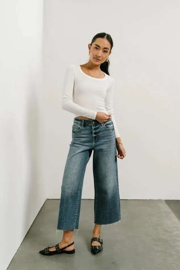 Bohme Tops Audrey Ribbed Top In White White 8211 Women Bohme Tops Audrey Ribbed Top In White White 8211 Women