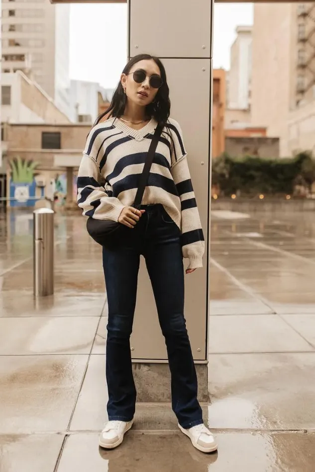 Bohme Tops Brett Striped Sweater In Navy Navy 8211 Women Bohme Tops Brett Striped Sweater In Navy Navy 8211 Women