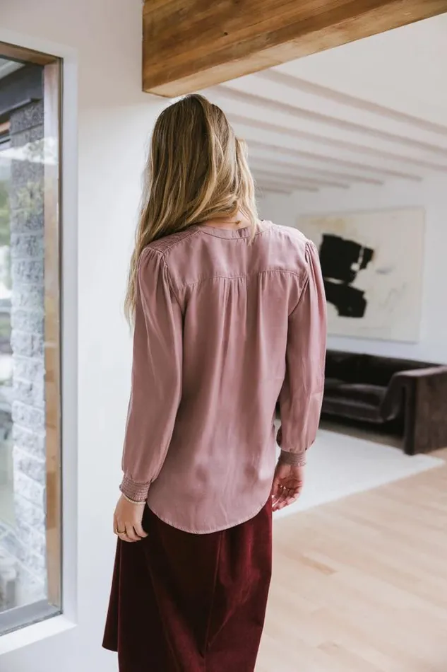 Bohme Tops Chandler Blouse In Mauve Mauve 8211 Women Bohme Tops Chandler Blouse In Mauve Mauve 8211 Women