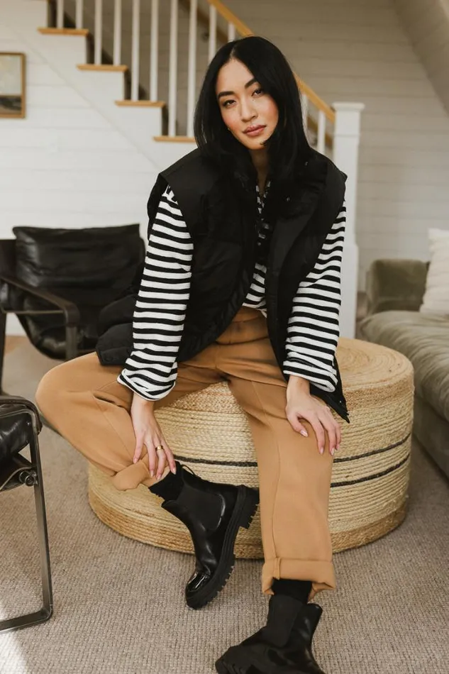 Bohme Tops Collins Striped Knit Top Black 8211 Women Bohme Tops Collins Striped Knit Top Black 8211 Women