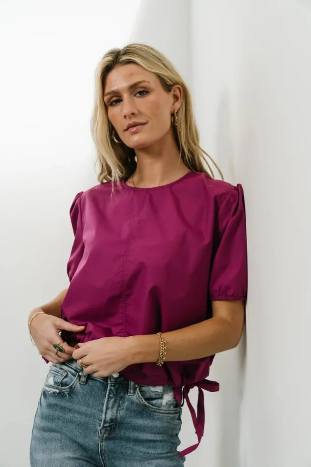 Bohme Tops Dahlia Top In Magenta 8211 FINAL SALE Magenta 8211 Women Bohme Tops Dahlia Top In Magenta 8211 FINAL SALE Magenta 8211 Women
