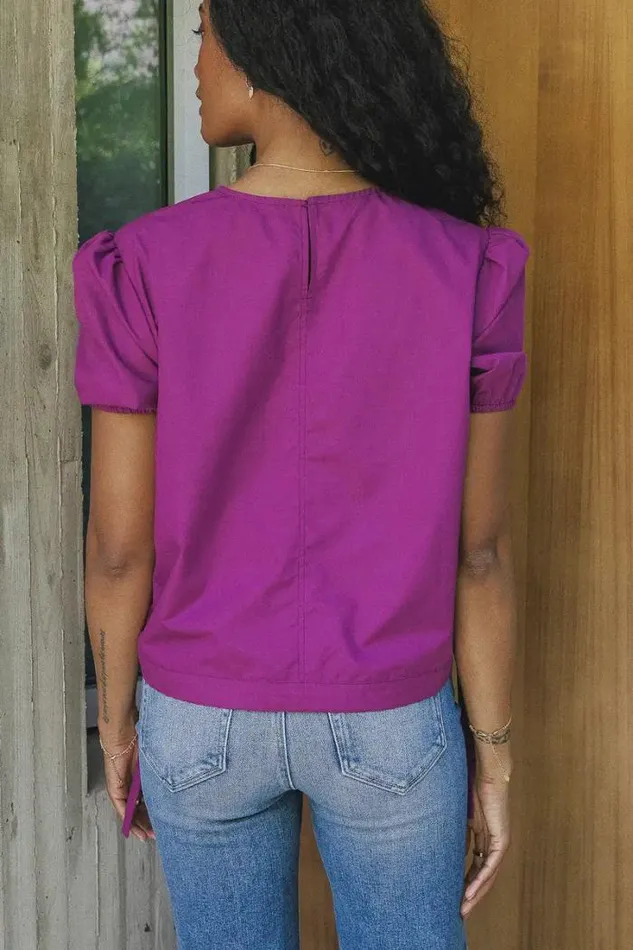 Bohme Tops Dahlia Top In Magenta 8211 FINAL SALE Magenta 8211 Women Bohme Tops Dahlia Top In Magenta 8211 FINAL SALE Magenta 8211 Women