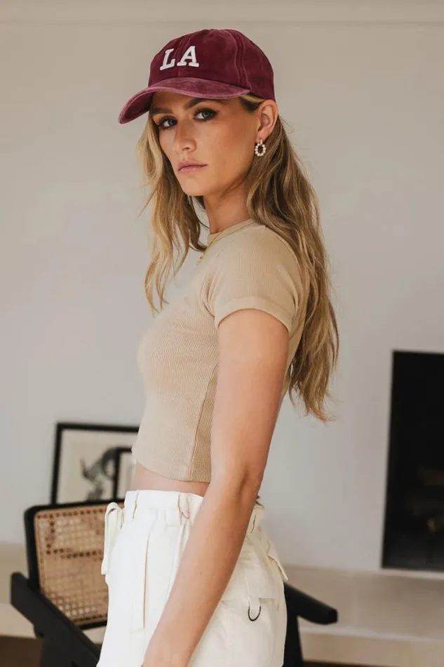 Bohme Tops Dani Waffle Knit Crop Top In Taupe Taupe 8211 Women Bohme Tops Dani Waffle Knit Crop Top In Taupe Taupe 8211 Women
