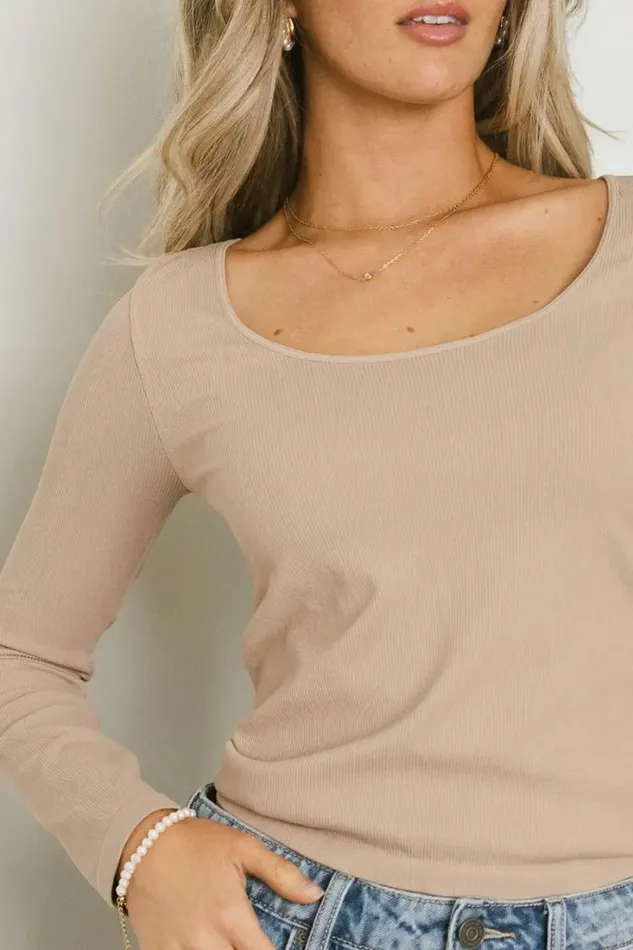 Bohme Tops Dylan Ribbed Top In Mocha 8211 FINAL SALE Mocha 8211 Women Bohme Tops Dylan Ribbed Top In Mocha 8211 FINAL SALE Mocha 8211 Women