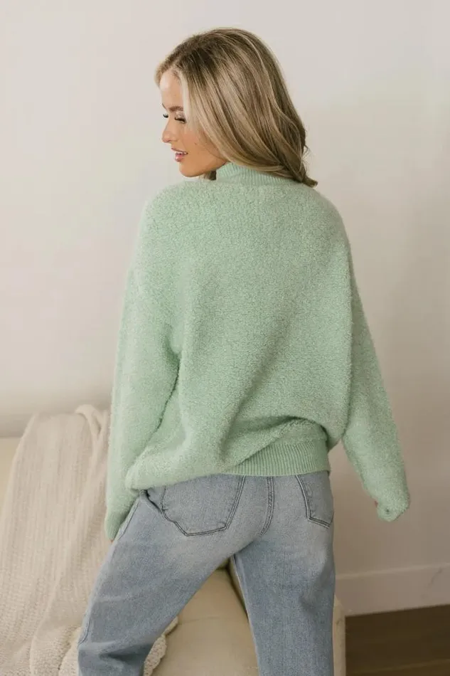 Bohme Tops Eilana Cozy Sweater In Green Green 8211 Women Bohme Tops Eilana Cozy Sweater In Green Green 8211 Women