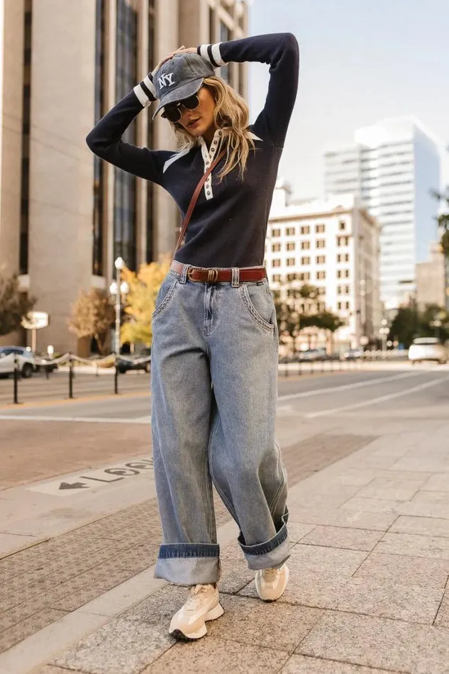 Bohme Tops Evan Waffle Knit Top In Navy 8211 FINAL SALE Navy 8211 Women