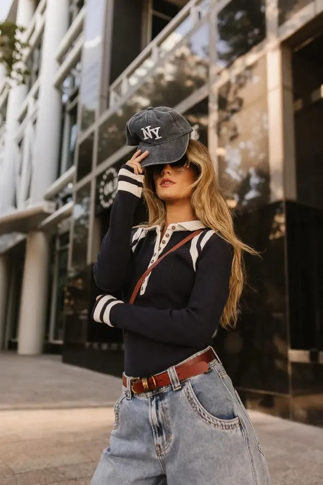 Bohme Tops Evan Waffle Knit Top In Navy 8211 FINAL SALE Navy 8211 Women Bohme Tops Evan Waffle Knit Top In Navy 8211 FINAL SALE Navy 8211 Women