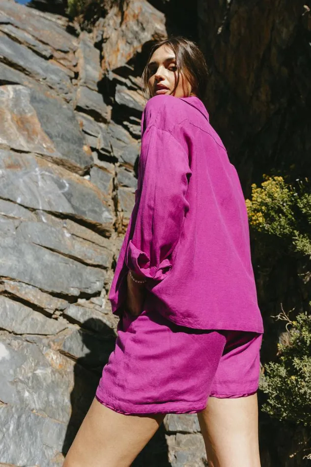 Bohme Tops Jasmine Button Up In Magenta Magenta 8211 Women Bohme Tops Jasmine Button Up In Magenta Magenta 8211 Women