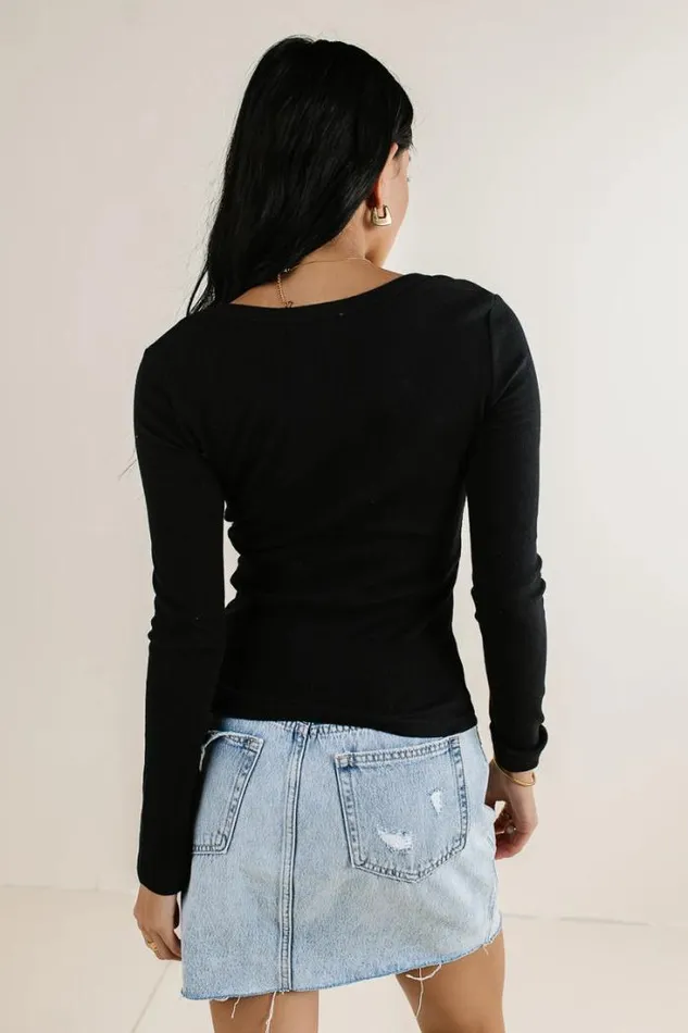 Bohme Tops Jayla Knit Top In Black Black 8211 Women Bohme Tops Jayla Knit Top In Black Black 8211 Women