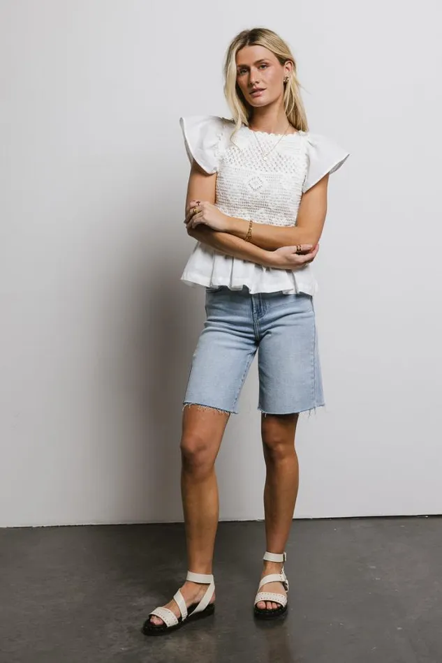 Bohme Tops Josie Crochet Blouse Cream 8211 Women Bohme Tops Josie Crochet Blouse Cream 8211 Women