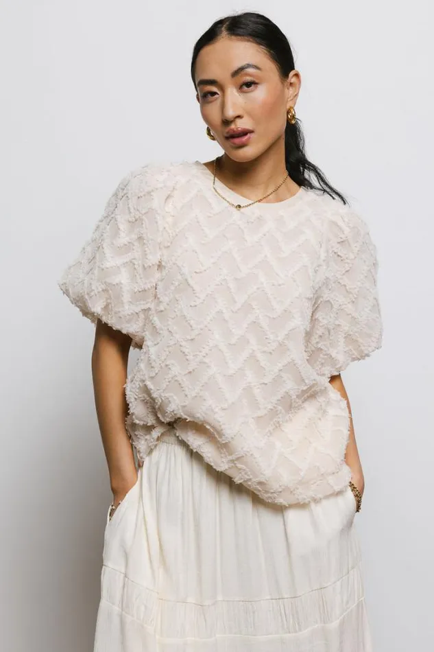 Bohme Tops Juliet Textured Blouse Natural 8211 Women Bohme Tops Juliet Textured Blouse Natural 8211 Women