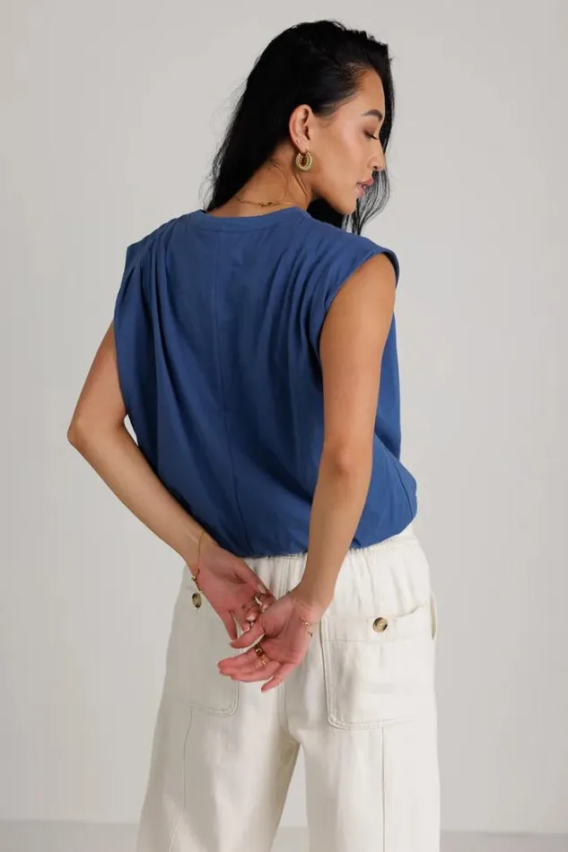Bohme Tops Kaidence Muscle Tee In Blue Blue 8211 Women