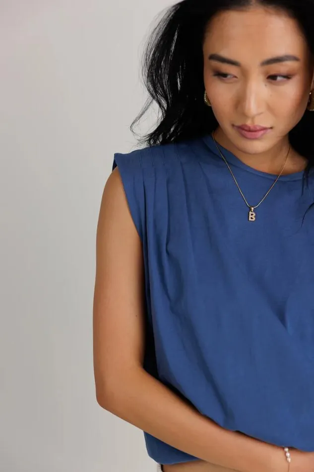Bohme Tops Kaidence Muscle Tee In Blue Blue 8211 Women