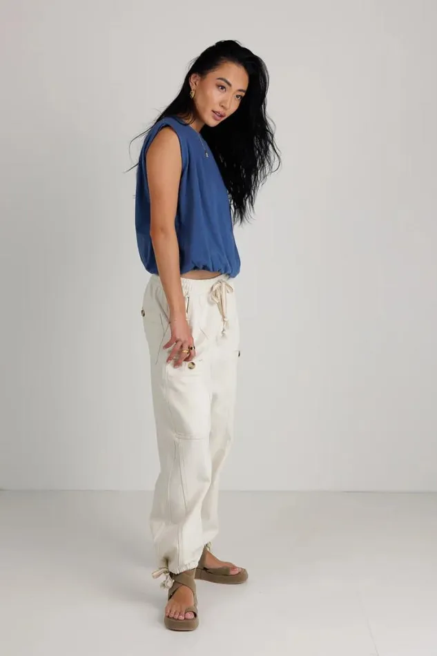 Bohme Tops Kaidence Muscle Tee In Blue Blue 8211 Women