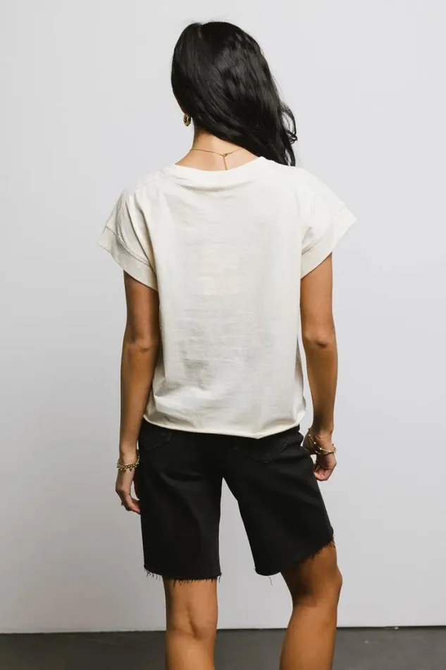 Bohme Tops Layla Muscle Tee In Cream Cream 8211 Women Bohme Tops Layla Muscle Tee In Cream Cream 8211 Women