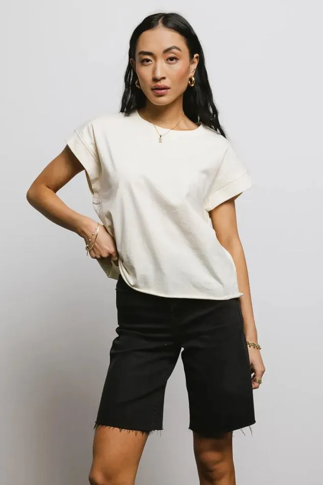 Bohme Tops Layla Muscle Tee In Cream Cream 8211 Women Bohme Tops Layla Muscle Tee In Cream Cream 8211 Women