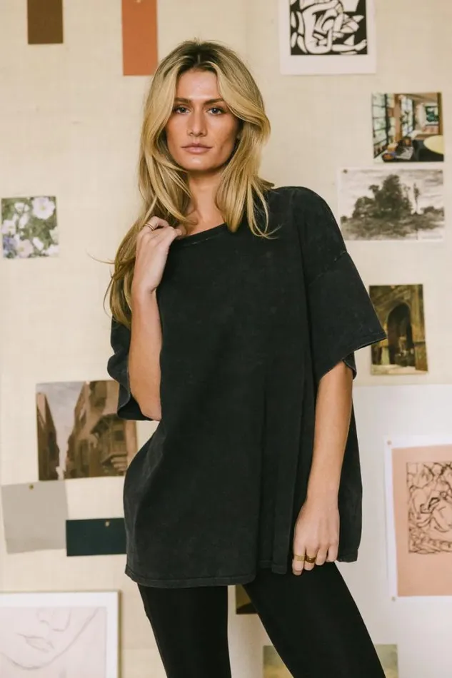 Bohme Tops Lily Oversized TShirt In Black Black 8211 Women
