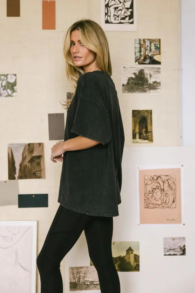 Bohme Tops Lily Oversized TShirt In Black Black 8211 Women Bohme Tops Lily Oversized TShirt In Black Black 8211 Women