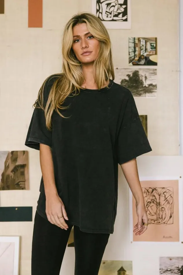 Bohme Tops Lily Oversized TShirt In Black Black 8211 Women Bohme Tops Lily Oversized TShirt In Black Black 8211 Women
