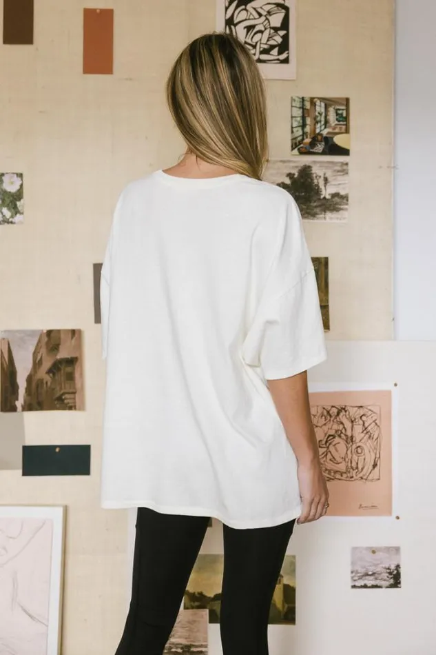 Bohme Tops Lily Oversized TShirt In Cream Cream 8211 Women Bohme Tops Lily Oversized TShirt In Cream Cream 8211 Women