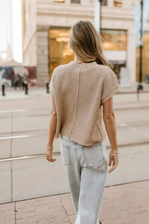 Bohme Tops Maisie Knit Sweater Top In Taupe Taupe 8211 Women Bohme Tops Maisie Knit Sweater Top In Taupe Taupe 8211 Women