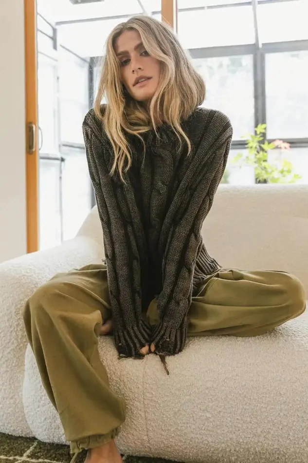 Bohme Tops Mari Distressed Sweater In Black Black 8211 Women Bohme Tops Mari Distressed Sweater In Black Black 8211 Women