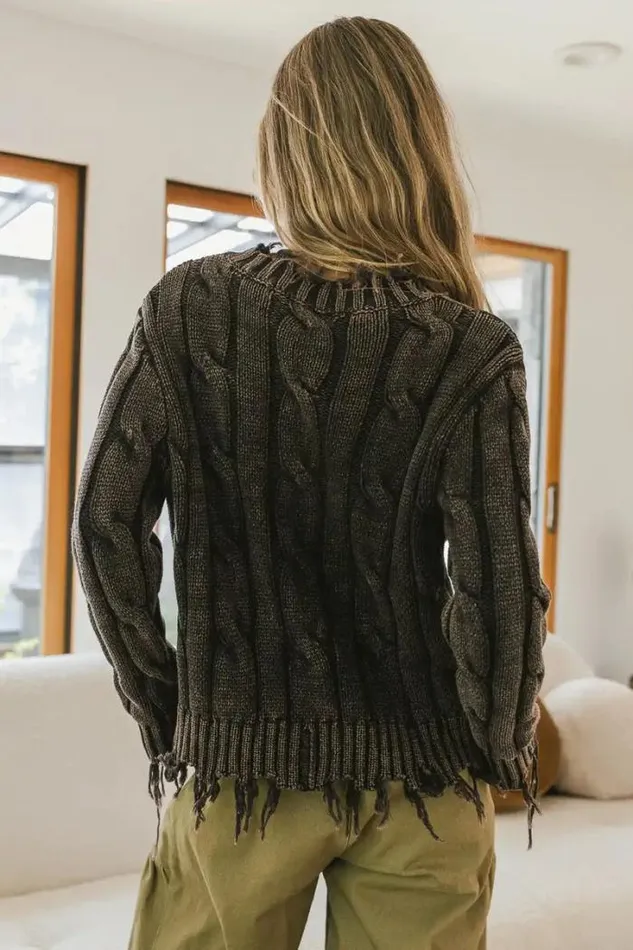 Bohme Tops Mari Distressed Sweater In Black Black 8211 Women Bohme Tops Mari Distressed Sweater In Black Black 8211 Women