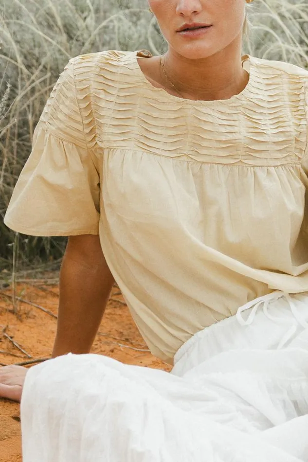 Bohme Tops Mariana Blouse In Sand Sand 8211 Women