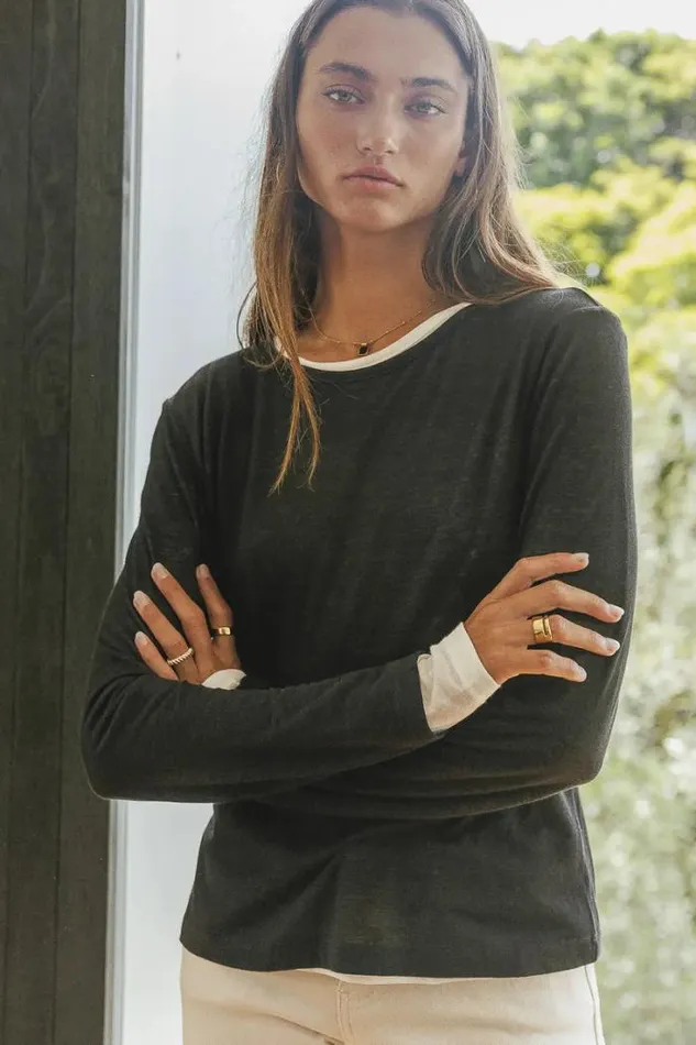 Bohme Tops Milani Layered Top In Black 8211 FINAL SALE Black 8211 Women
