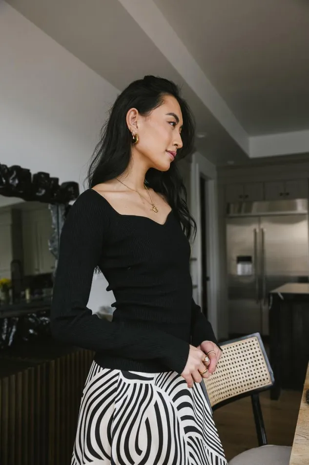 Bohme Tops Nyla Ribbed Sweater In Black Black 8211 Women Bohme Tops Nyla Ribbed Sweater In Black Black 8211 Women
