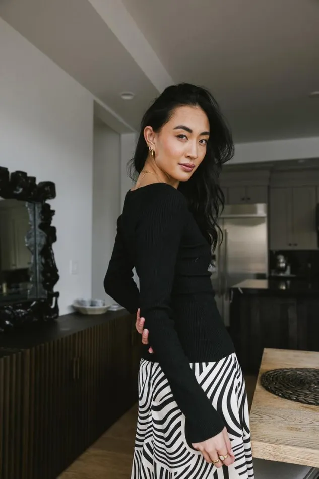 Bohme Tops Nyla Ribbed Sweater In Black Black 8211 Women Bohme Tops Nyla Ribbed Sweater In Black Black 8211 Women