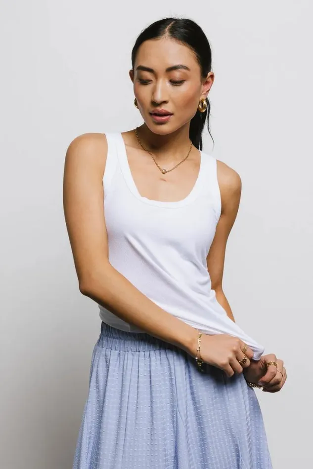 Bohme Tops Olivia Ribbed Tank In Off White Off White 8211 Women Bohme Tops Olivia Ribbed Tank In Off White Off White 8211 Women
