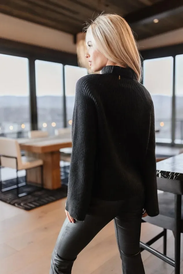 Bohme Tops Paige Mock Neck Sweater In Black Black 8211 Women Bohme Tops Paige Mock Neck Sweater In Black Black 8211 Women