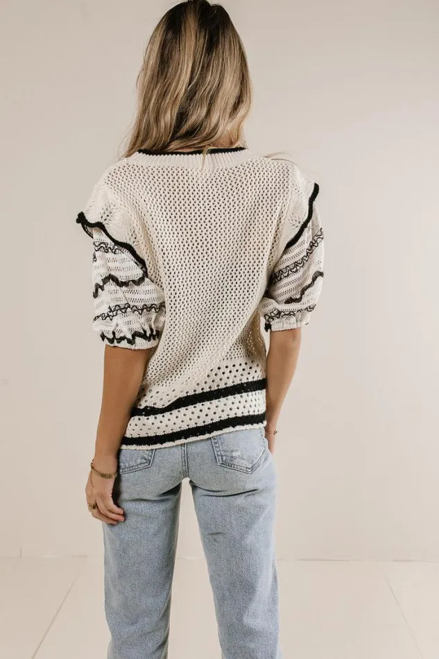 Bohme Tops Paislee Knit Sweater Top Cream 8211 Women Bohme Tops Paislee Knit Sweater Top Cream 8211 Women