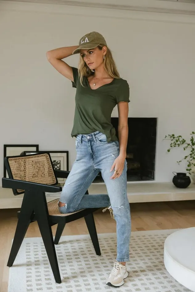 Bohme Tops Priya Top In Olive Olive 8211 Women