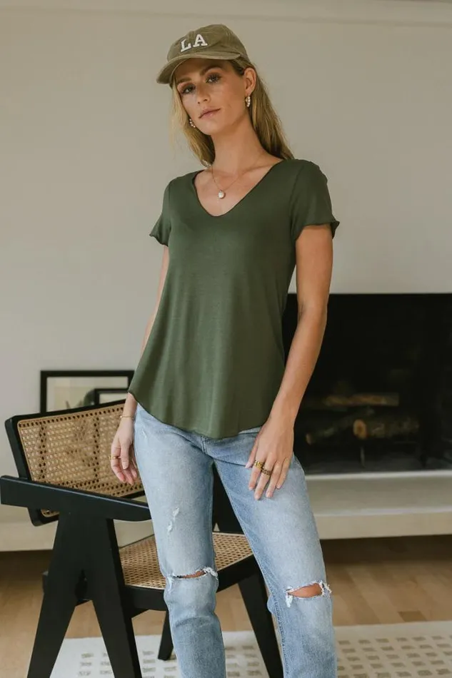 Bohme Tops Priya Top In Olive Olive 8211 Women Bohme Tops Priya Top In Olive Olive 8211 Women