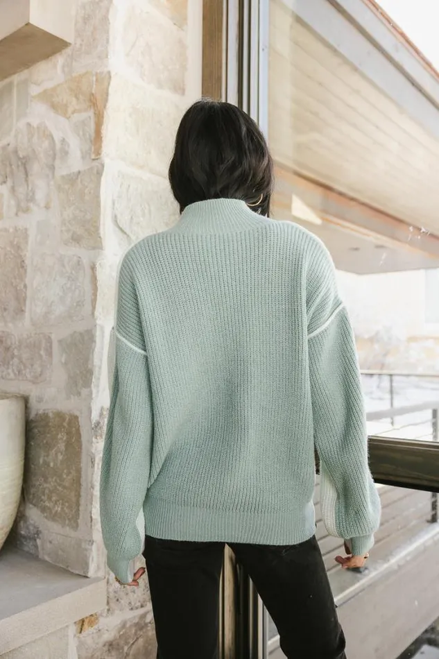 Bohme Tops Rio Colorblock Sweater In Teal 8211 FINAL SALE Teal 8211 Women Bohme Tops Rio Colorblock Sweater In Teal 8211 FINAL SALE Teal 8211 Women
